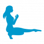silhouette de femme en position squat pour le logo du coach Esterel Coaching